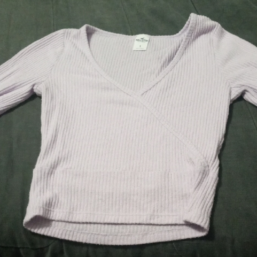 Hollister Light Purple Ribbed Top